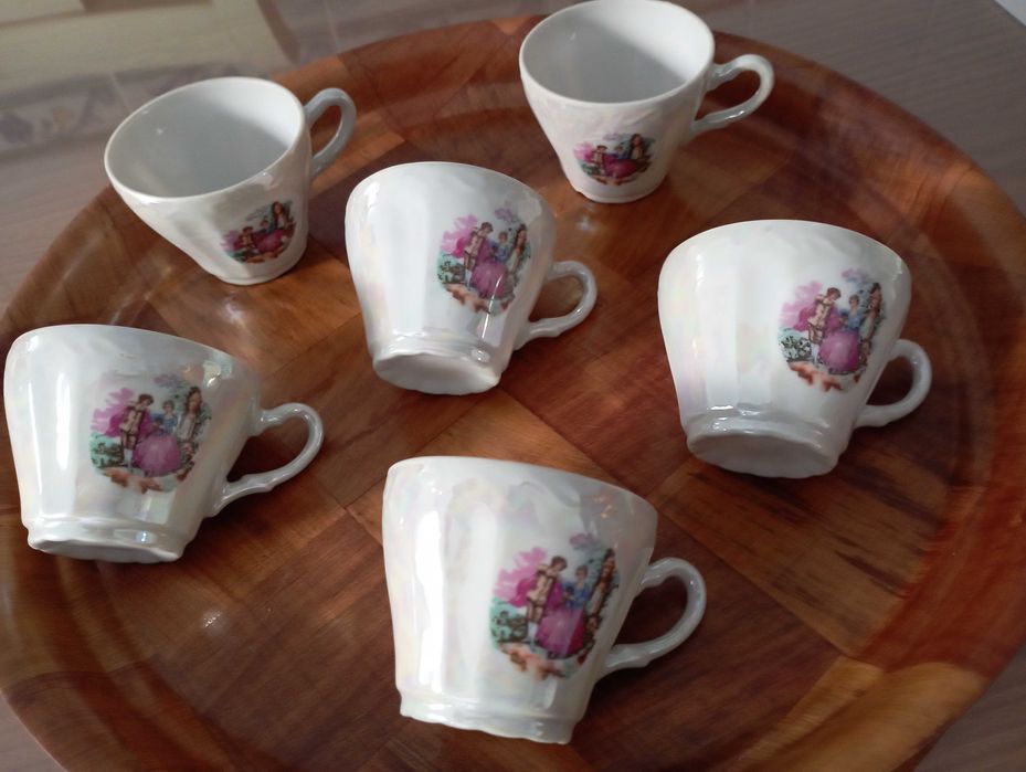 6 chávenas café porcelana chinesa
