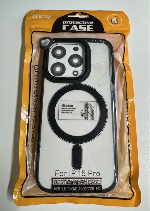 Чохол для телефону iPhone 15 Pro з Magsafe (чорний)