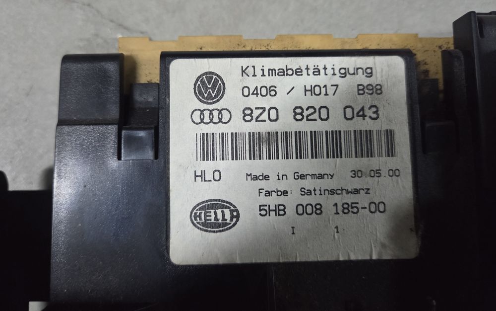 Painel de controlo do sistema de climatização para audi A2