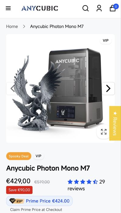 Anycubic Photon Mono M7 - Como Nova | Usada Apenas 2 Vezes
