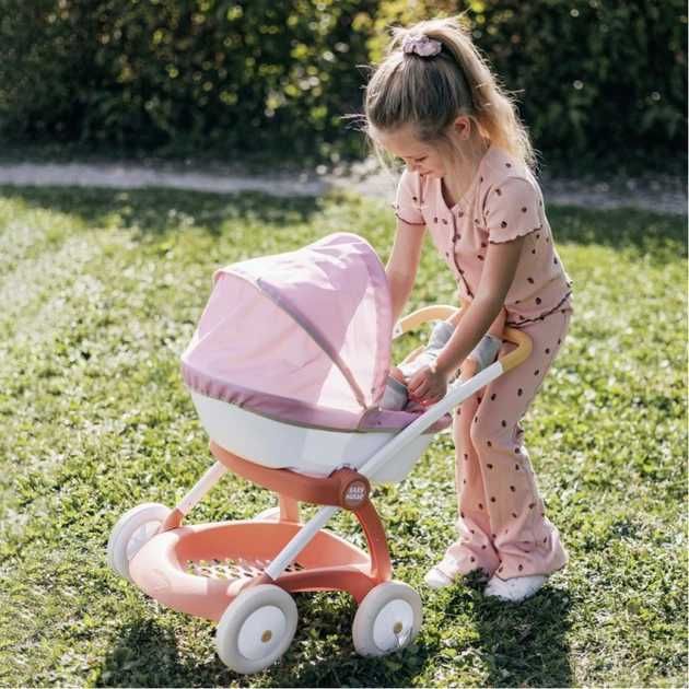 Дитяча коляска для ляльки Baby Nurse Smoby колясочка іграшкова іграшковий візочок дитячий Детская коляска для куклы игрушечная люлька з корзиною