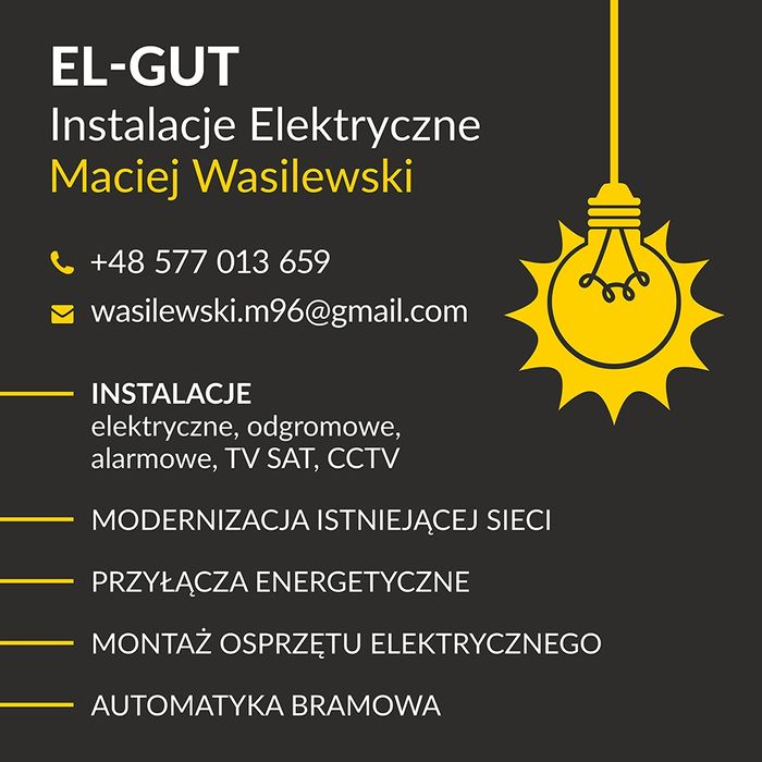 Usługi elektryczne, SMART HOME, Alarmy, Automatyka bram