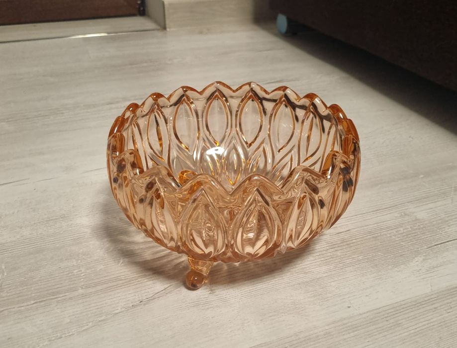 Lausitzer Orion Duża Patera Rozalinowa 20 cm | Niemcy lata 60