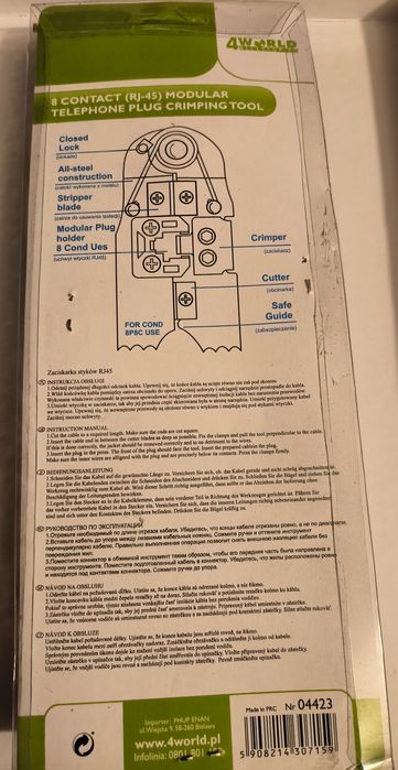 Zaciskarka do wtyków modułowych