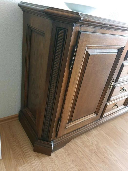 Meble dębowe komoda witryna meble dębowe komplet przecena !!