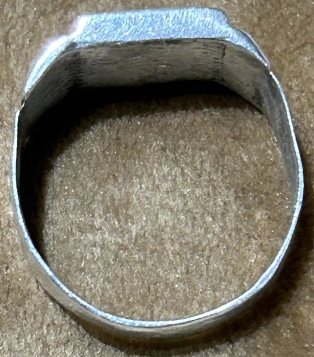 Sygnet pieczętny z Orłem w Koronie srebro 84 przełom XVIII - XIX wieku