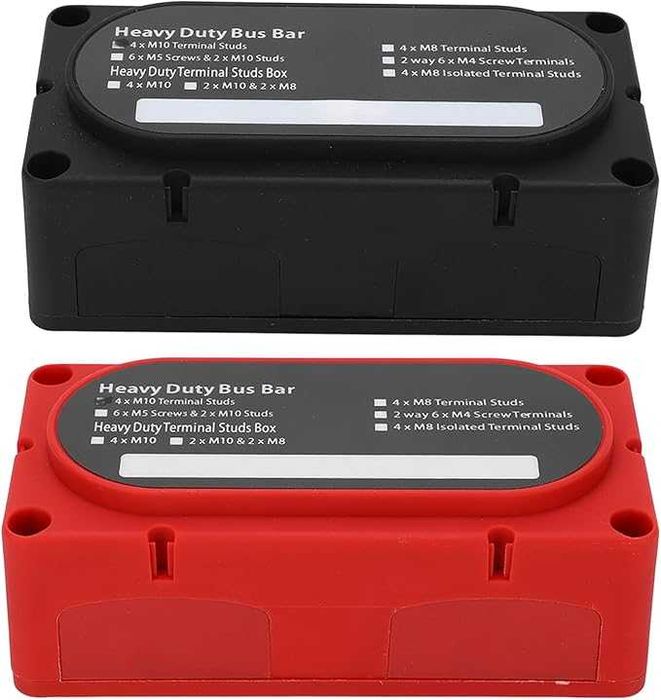 Blok rozdzielaczy prądu, 2 sztuki, 4 bolce, bateria 300 A