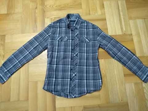 Szara koszula w kratę M