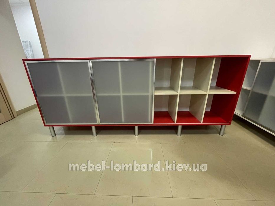 Набор офисной мебели"Стекло" "Loft" (2 предмета) "Красный" бу