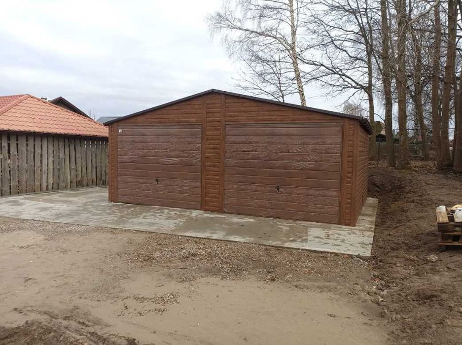 Garaż blaszany 7x5, garaże drewnopodobne, solidne garaże