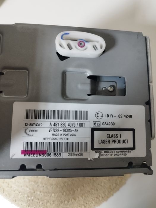 Rádio Smart Fortwo 451