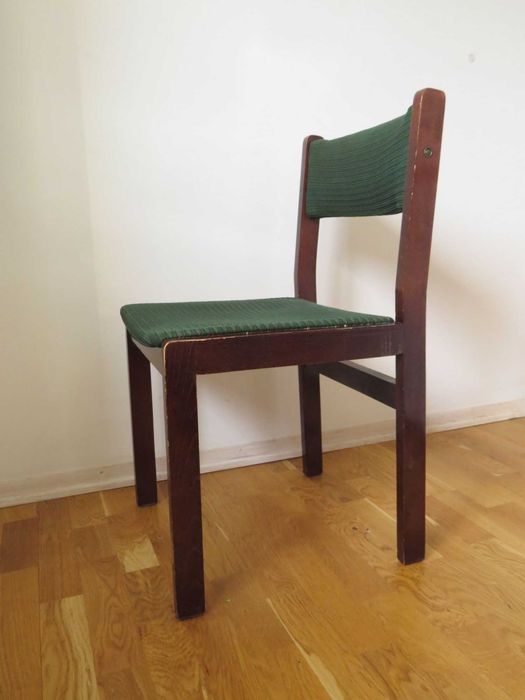 krzesła drewniane tapicerowane PRL 2 sztuki