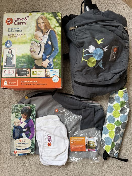 Ерго -рюкзак, Love & Carry | Повний комплект + коробка