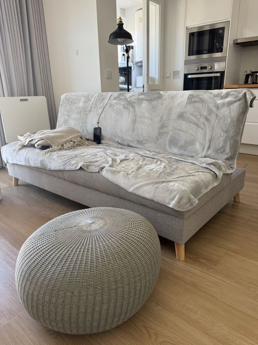 Pufe IKEA SANDARED cinzento 56cm