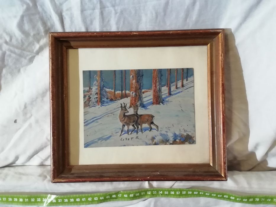 Obraz sygn. R. Lizut pastel wym. 30x20 cm. Zamienię
