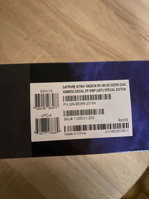 Radeon Sapphire Rx580 Nitro+ 8gb