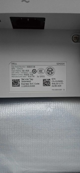 Monitor Dell S2421H.
