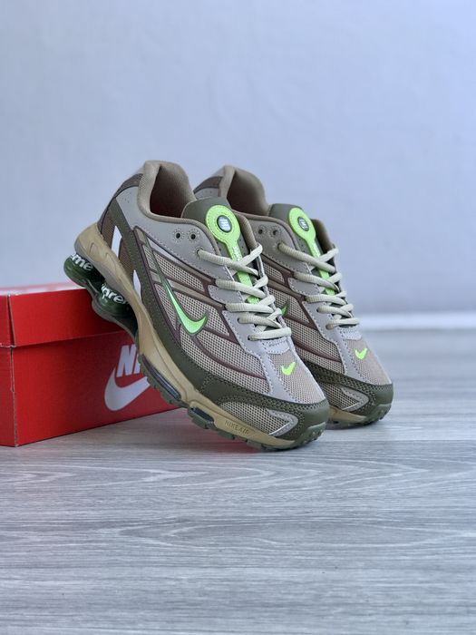 Кросівки Кроссовки Nike Shox Ride 2 Supreme Khaki Grey Green Хаки Серый Хакі Зелений Кросовки демісезон