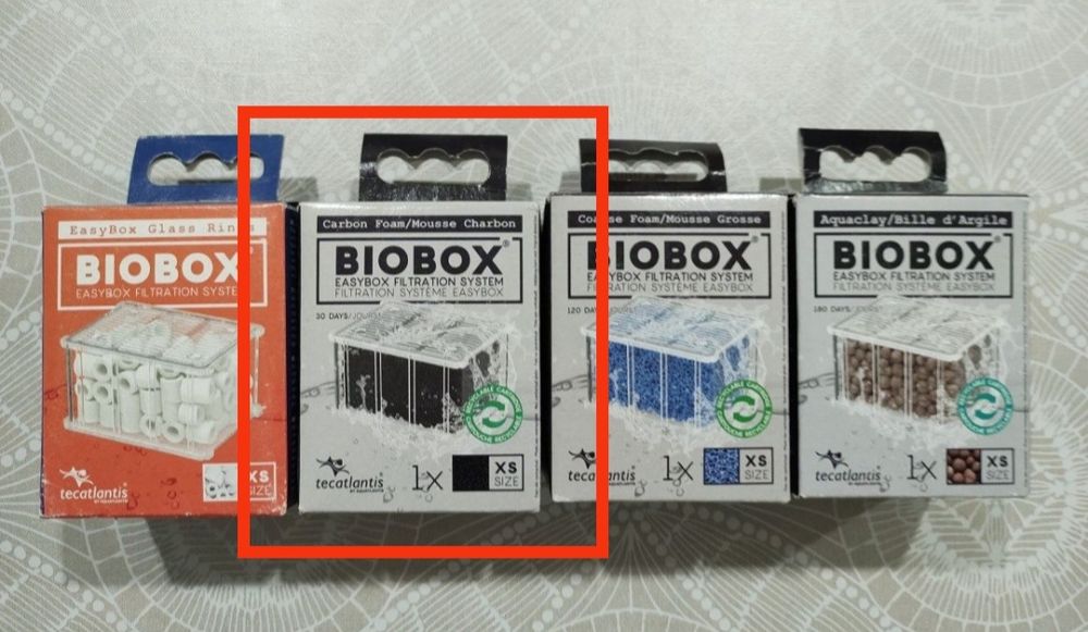 Vendo recarga XS de carvão activo para Filtro Biobox 2 de aquário