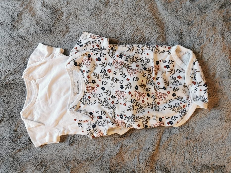 Zestaw body na krótki rękaw rozmiar 68-74