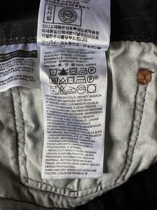 Класичні чорні чоловічі джинси LEVI’S 501 ORIGINAL W 34 L 32