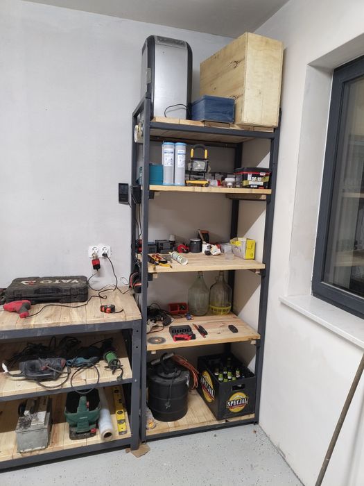 Stól  Warsztatowy Stół Roboczy 1500kg z Blatem Drewnianym