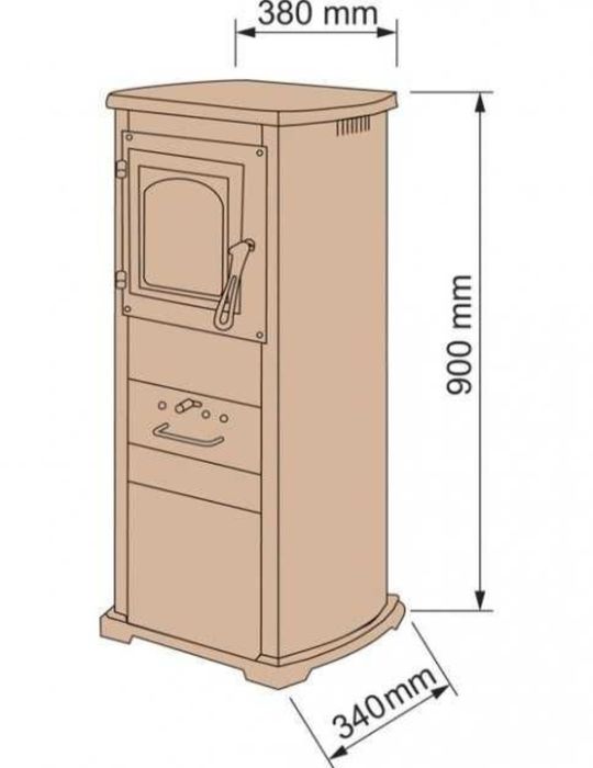 Печь камин Termo Sistem Klasik Lux с варочным покрытием. Піч буржуйка