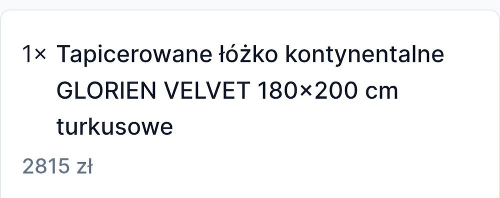 Łóżko kontynentalne 180x200 nowe