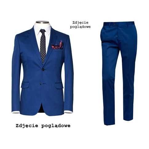 Chabrowy granatowy garnitur BYTOM