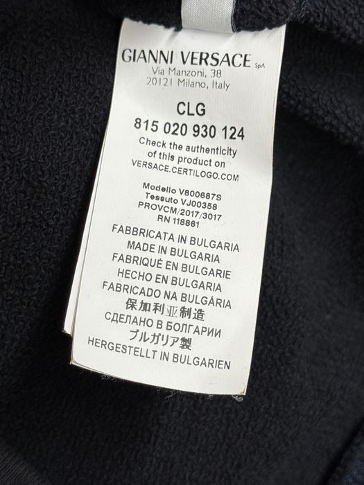 Bluza Gianni Versace S Versace collection czarna logowana jak nowa