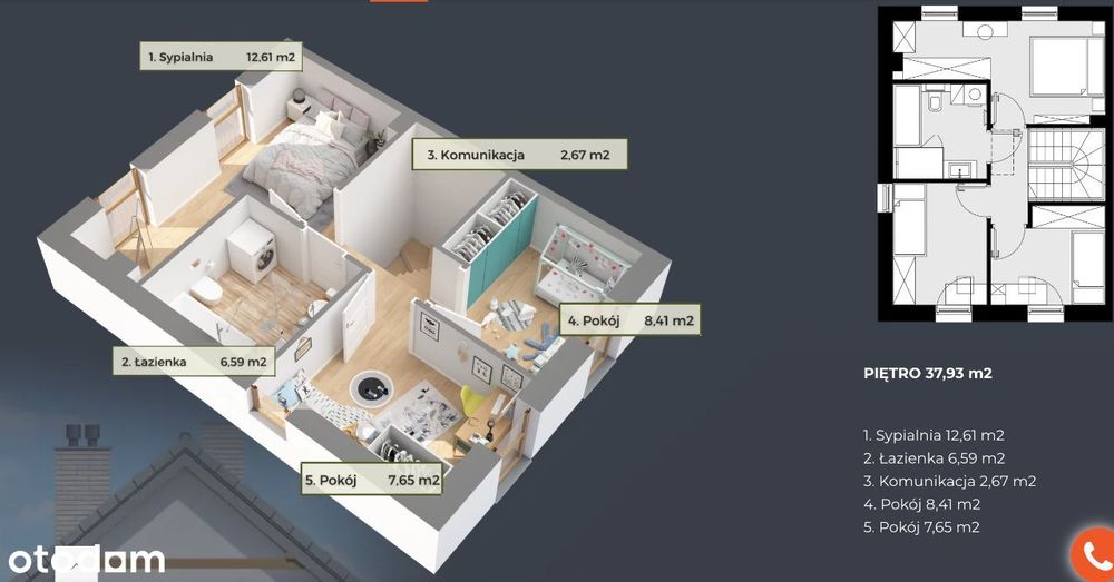 Nowy Dom, wkrótce gotowy, Ogród, 4 pokoje + poddasze 44m2