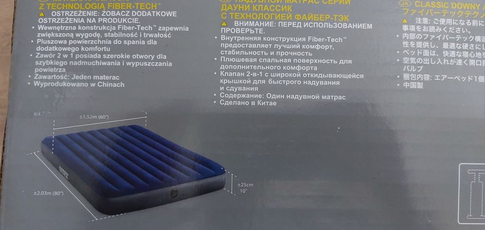 Intex colchão de campismo de casal