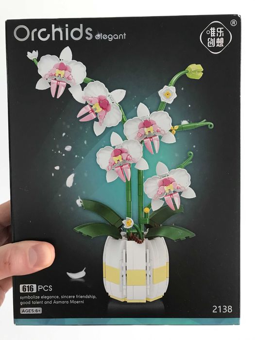 KLOCKI konstrukcyjne orchidea storczyk DIY 616