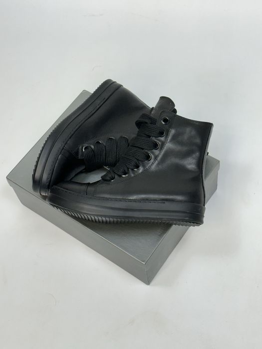 Rick Owens Leather Ramones Jumbo Lace кеди кросівки кеды opium archive