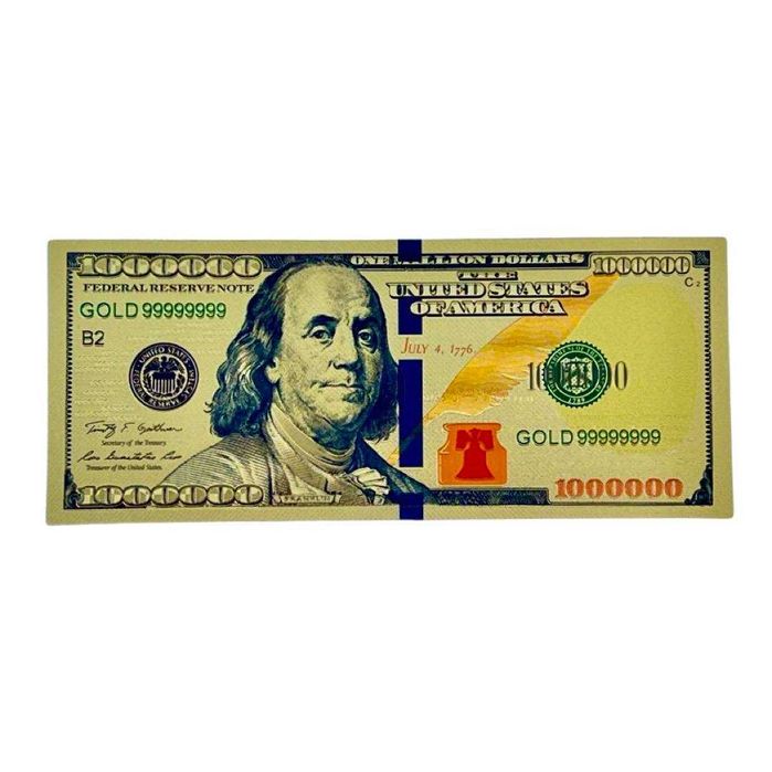 Uma Nota de Um Milhão de Dólares em Ouro