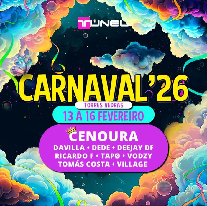 Bilhete geral para o Tunel de 13-16 fevereiro Torres Vedras