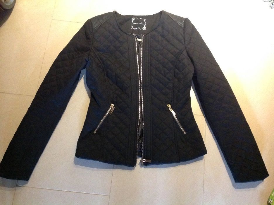 Kurtka , Ramoneska Miss Sissi *r 34 czarna pikowana j nowa