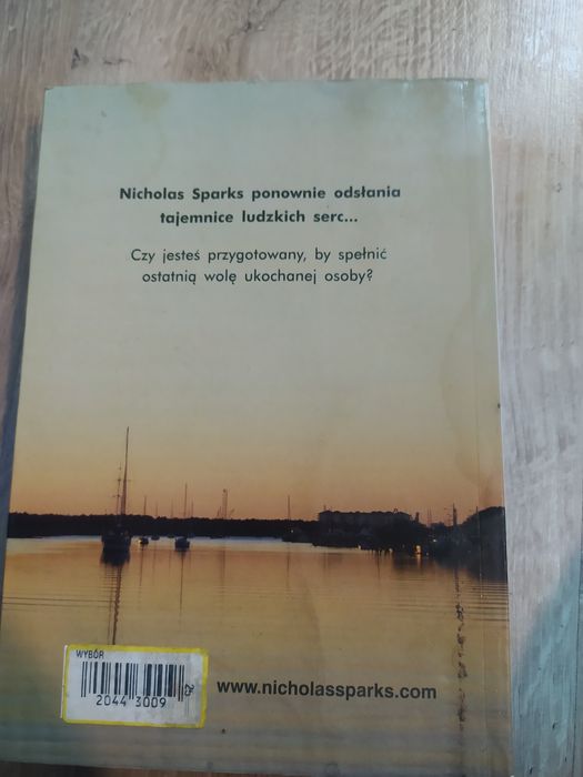 Książka Nicholas Sparks pt wybór