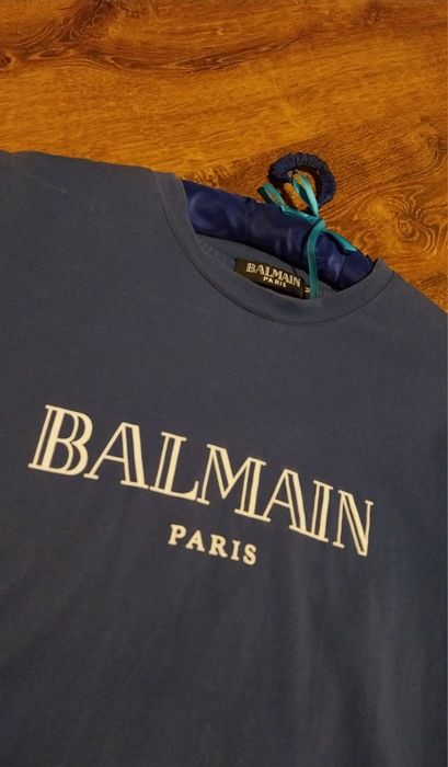 Balmain koszulka damska w niebieskim kolorze  M