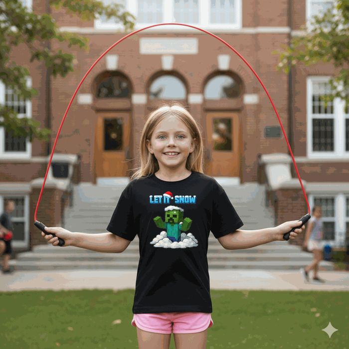 Koszulka dziecięca czarna –  minecraft świąteczna prezent święta 140