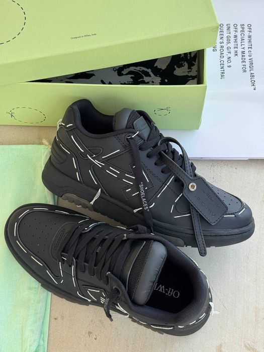 Кросівки OFF-WHITE OUT OF OFFICE All Black premium | Кроссовки чоловічі жіночі