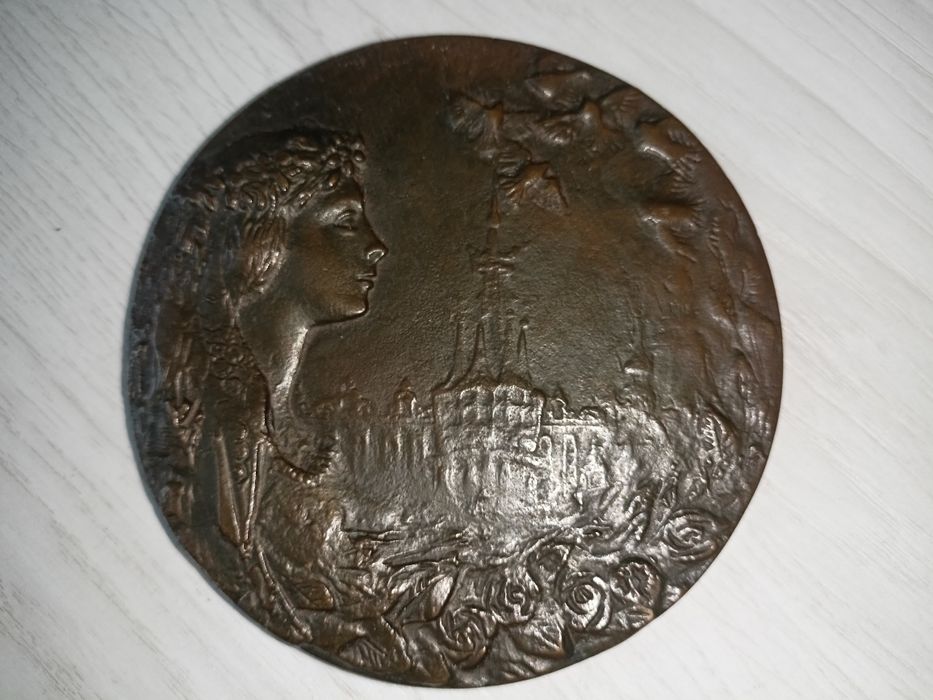 Plakietka, medal, obraz - Aleksander Śliwa z brązu lub mosiądzu