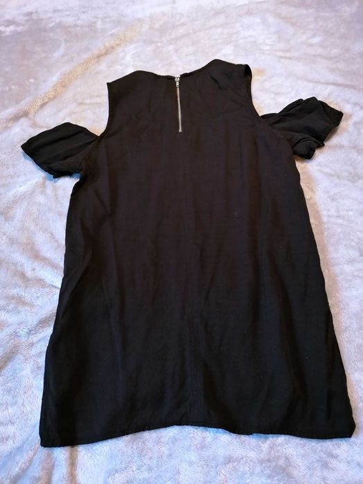 bluzka damska odkryte ramiona, czarna, r. 34, h&m, nowa