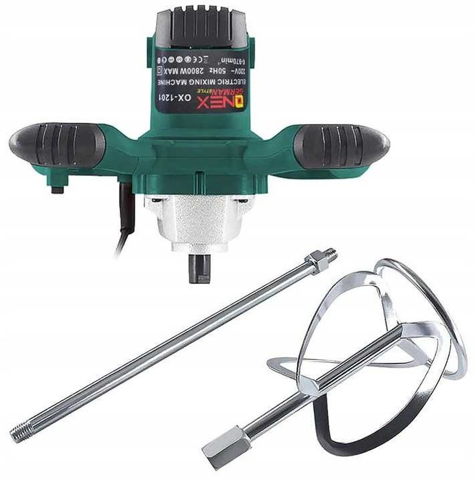 Mieszadło Elektryczne Do Kleju Betonu 2800W Mieszalnik + Przedłużka