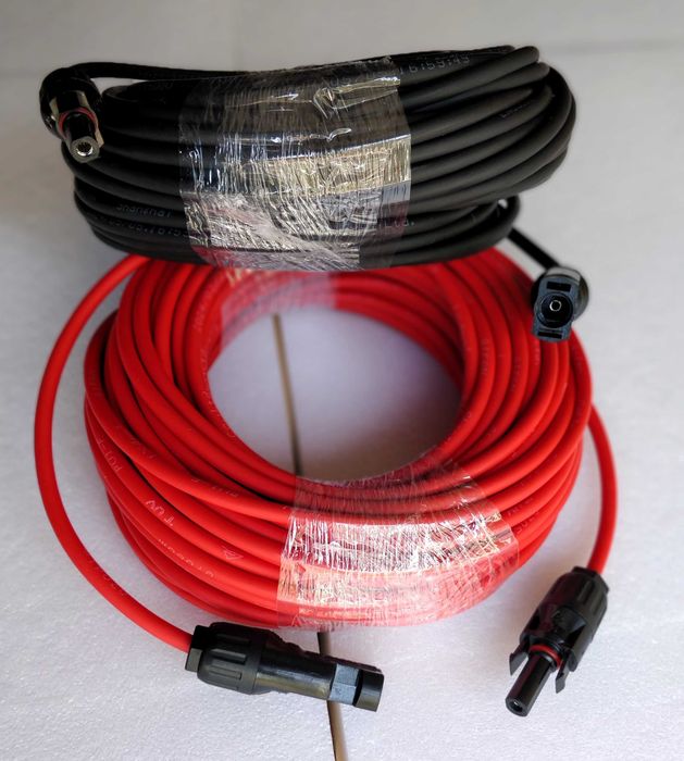 Cabo Solar 4mm² com conectores MC4 – 10 metros (5m+5m)