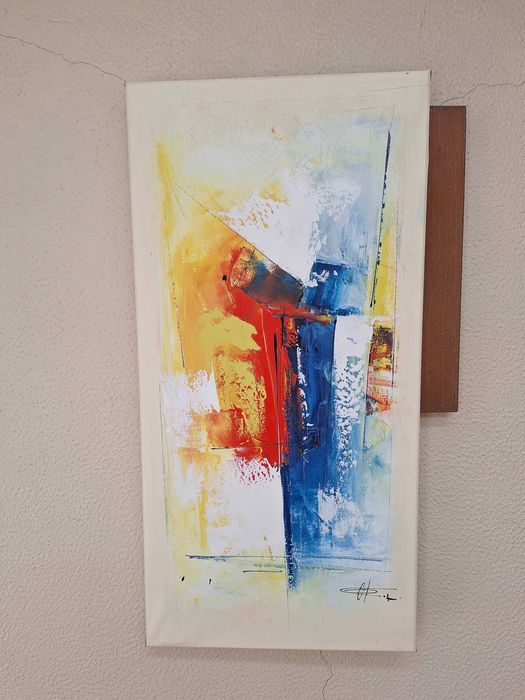 Quadro original pintado à mão - Arte abstrata em tela