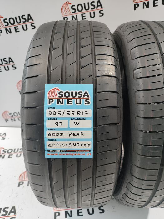 2 pneus semi novos 225-55R17 Goodyear - Oferta dos portes