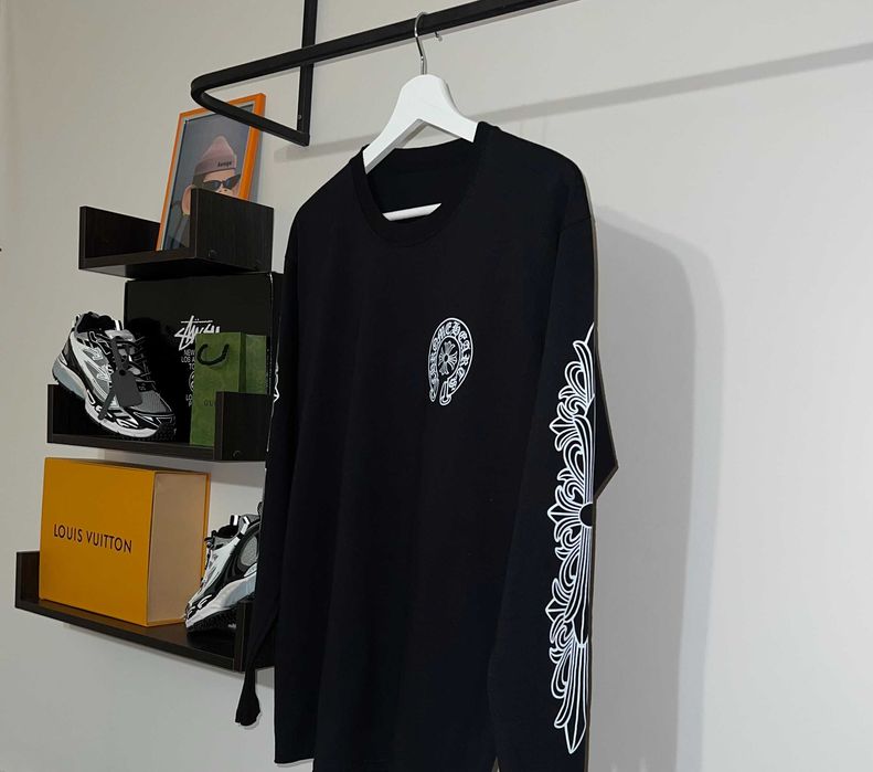 Лонгслів Chrome Hearts (чорного кольору)