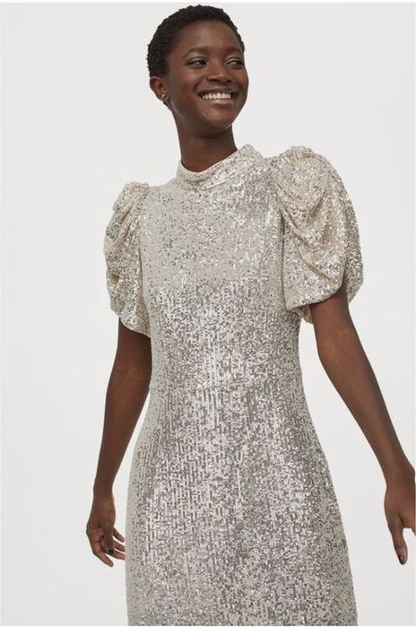 H&m святкова  весільна сукня паєтки 36 розмір s плаття із паєтками .