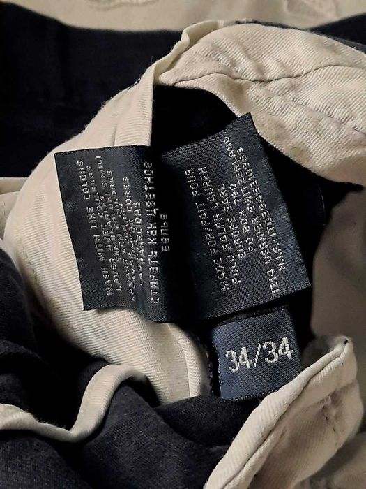 Ralph Lauren Oryginał Haft Logo spodnie granatowe Bawełna 34 34